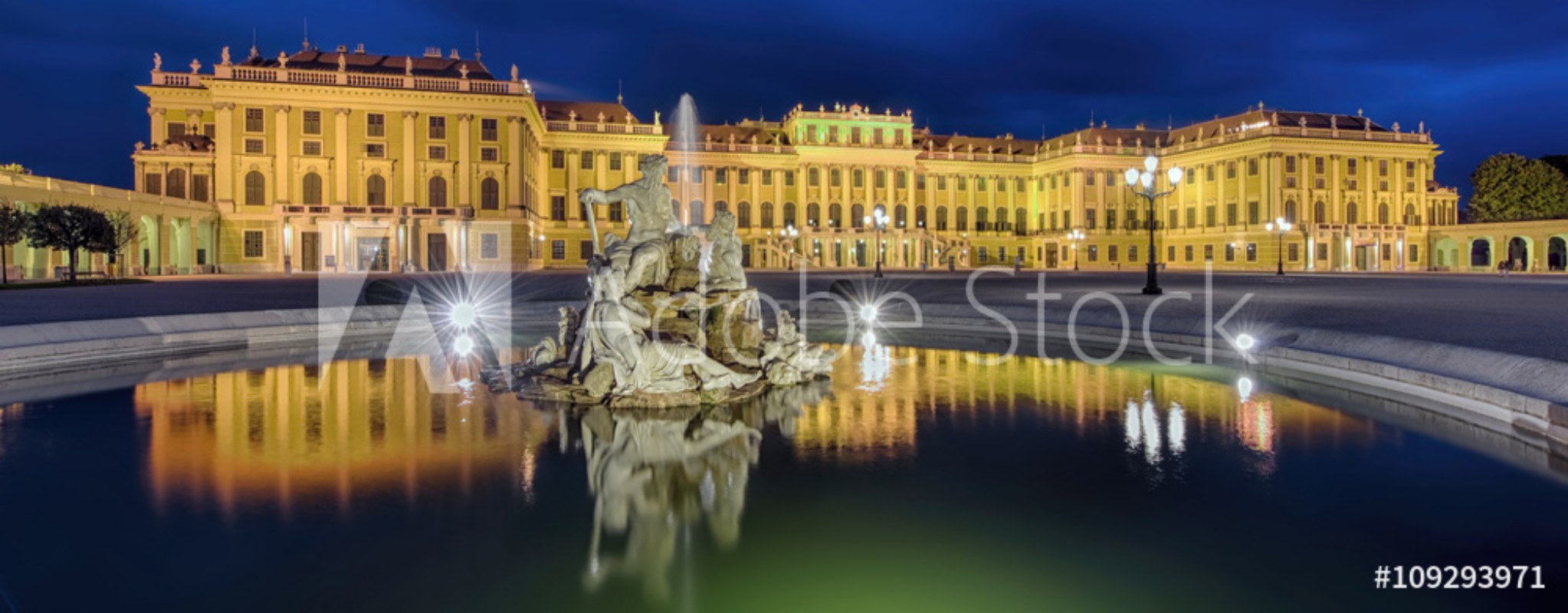 Image de Schloss Schnbrunn Wien Nacht Panorama